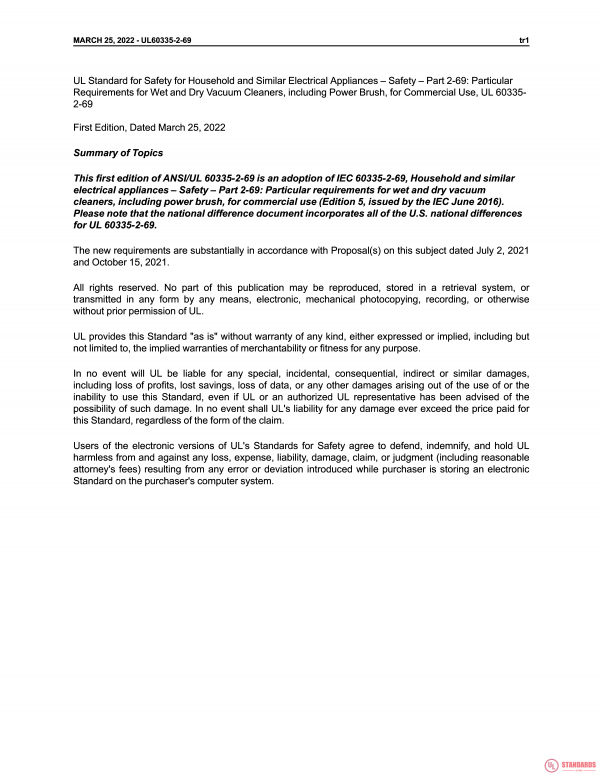 UL 60335-2-69 PDF UL 60335-2-69 PDF